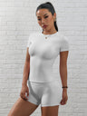 Short Sleeves And Shorts Slim-fit Exercise And Fitness Yoga 2-piece Sets