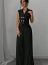 Pleated Pants Vest Grace Commuting Set 2-piece Sets