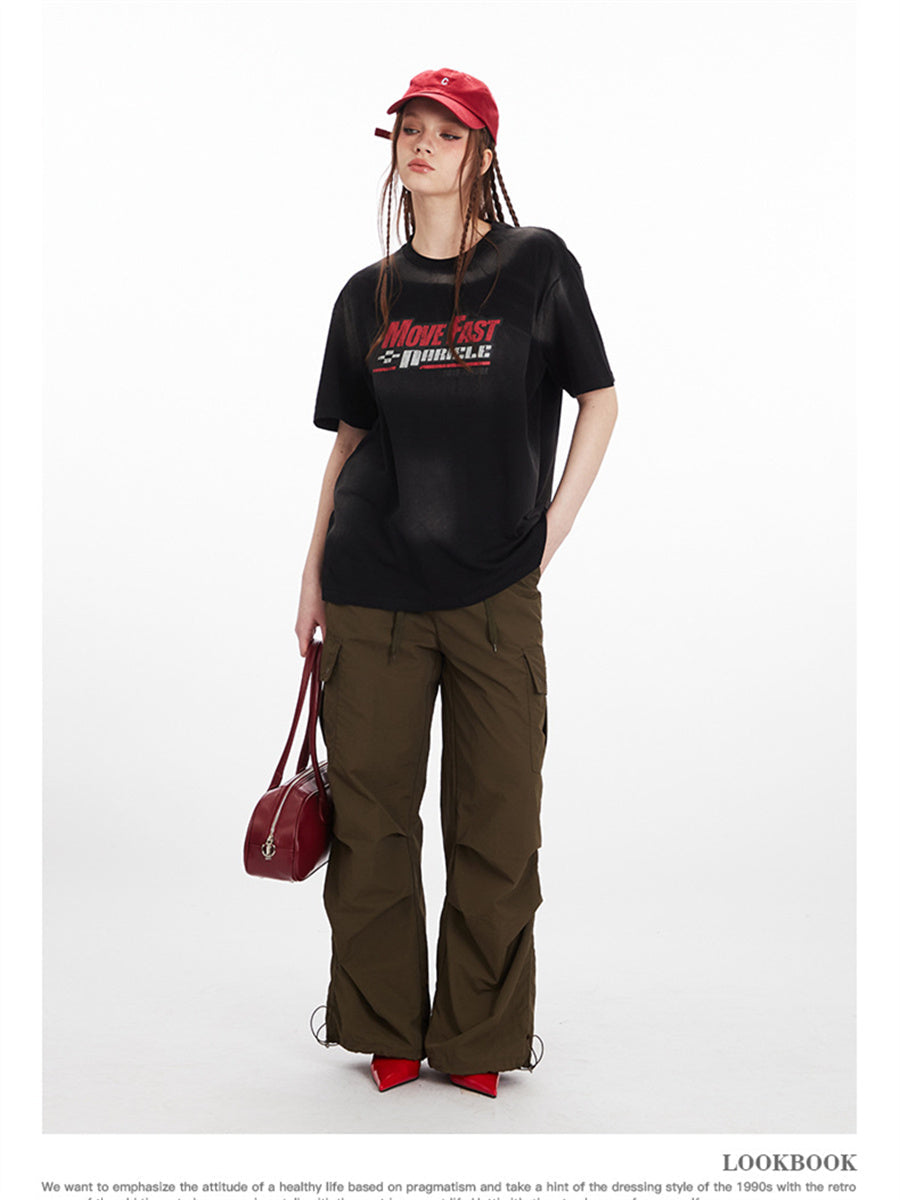 Liber Summer Women's Old Letters/Numbers/Words T-shirts
