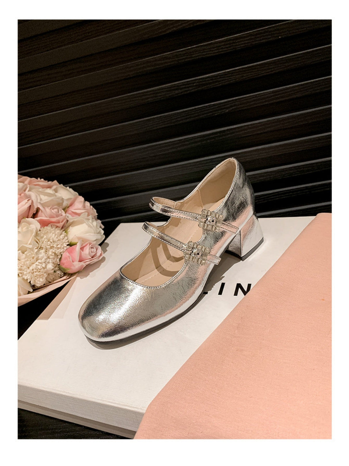 Liber Spring and Autumn Metal Women's Mary Jane Shoes