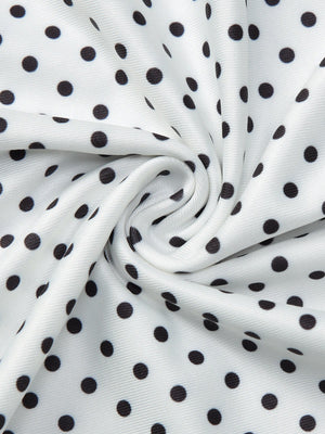 Polka Dot Retro Pleated Long Dress With A Halter Neck