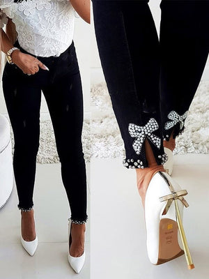 Liber Autumn Women's Beading Jeans