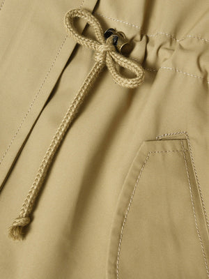 Mid-length Lightweight Raincoat Water Proof Mountain Climbing Outdoor Drawstring Windproof Trench Coats