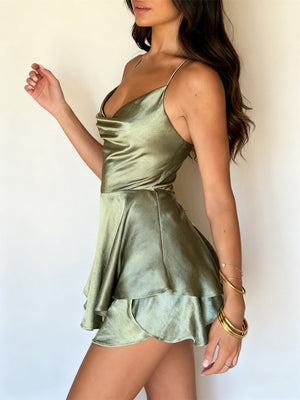 Halter Bandage Mini&Short Dresses
