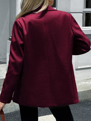 Woolen Lapel Buttons Blazers