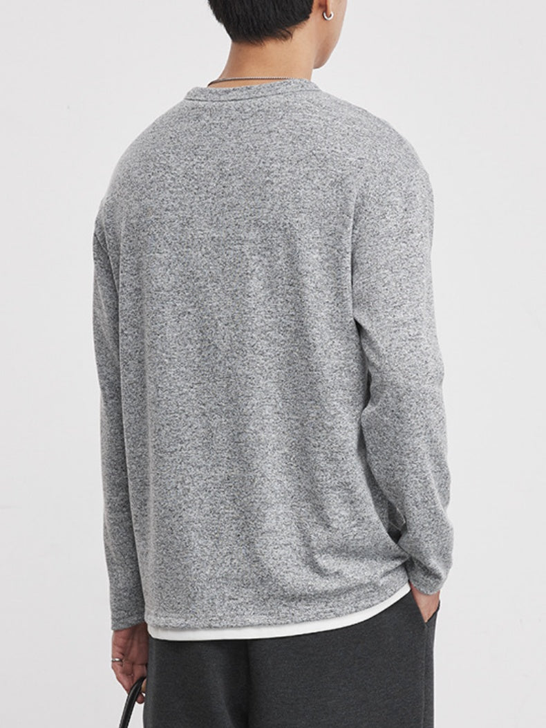 Half Zipper Layered-look T-shirts