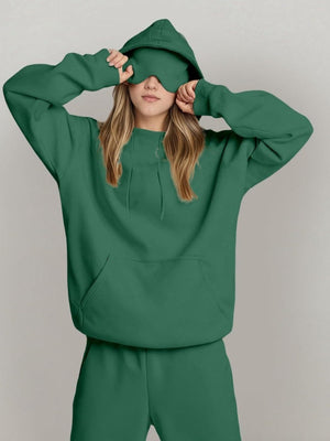 Liber Summer Women's Pocket Solid Color Sweatshirts&Hoodies