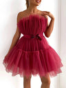 Mesh Bow Tutu Mini&Short Dresses