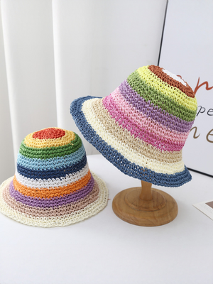 Rainbow Woven Straw Hat