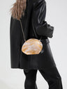 Oval Acrylic Seashell Evening Crossbody Bag