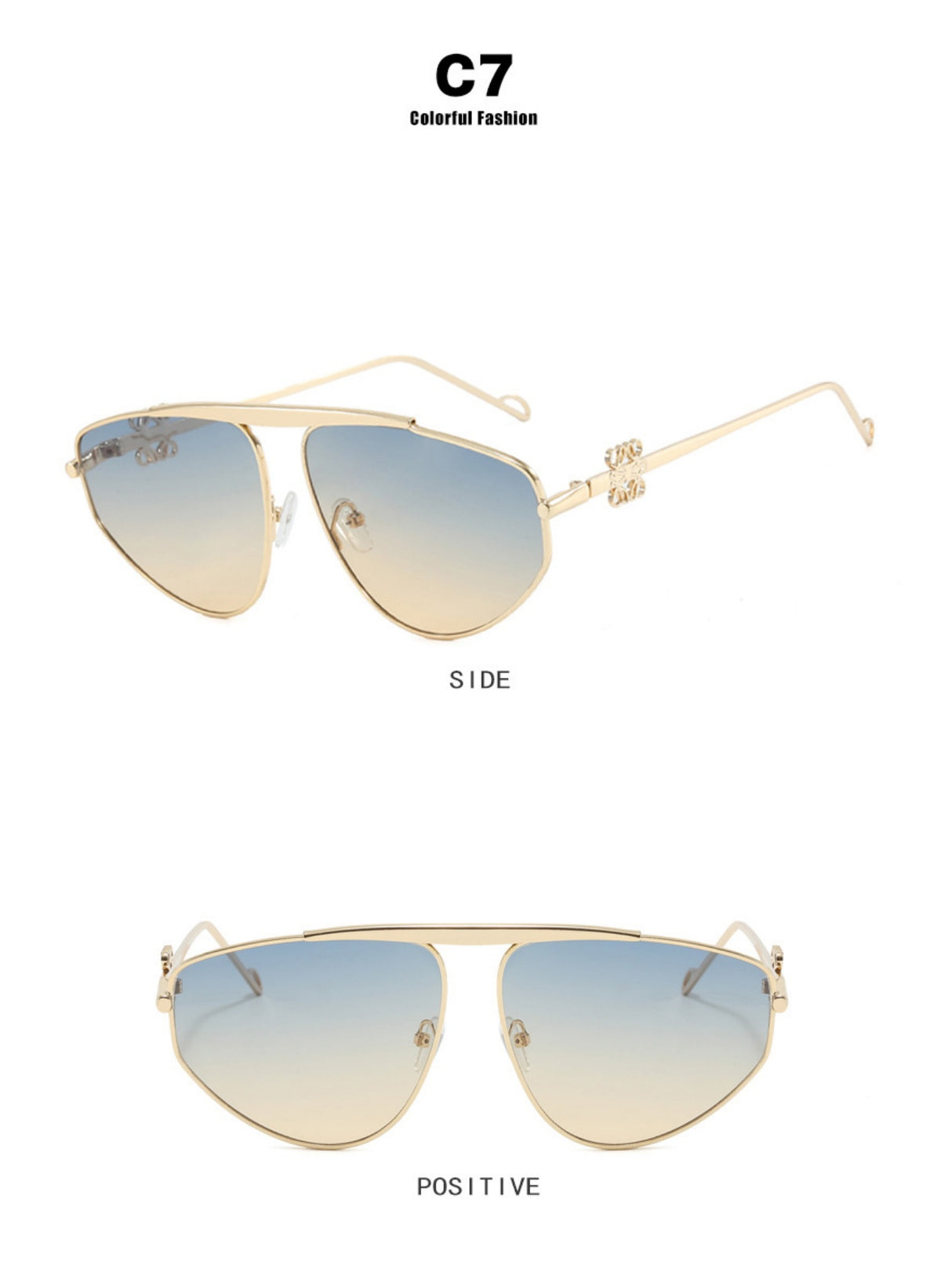 Frameless Aviator Sunglasses