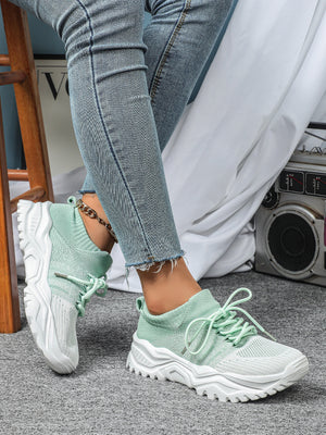 Color-blocked Unisex Casual Sneakers