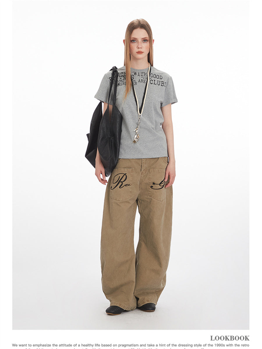 Liber Summer Women's Printed Letter T-shirts