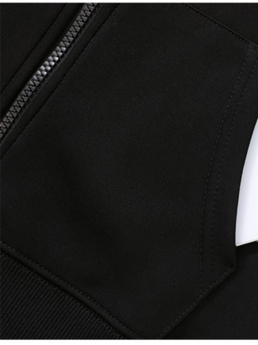 Slim Fit Fur Collar Sweatshirts&Hoodies Short Hooded Jacket