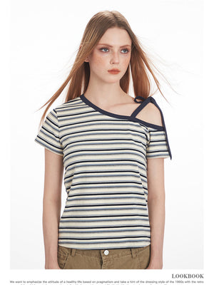 Liber Summer Women's Stripes Stripes/Plaid T-shirts