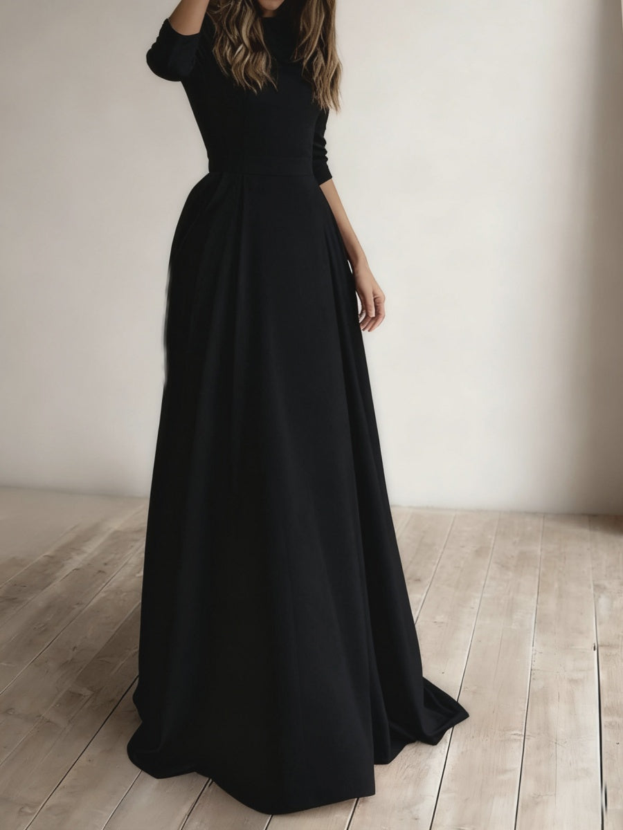 Simplicity Long Sleeve Parties Maxi Dresses