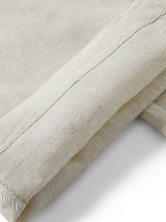 Linen Blend Straight-fit Breathable Pants