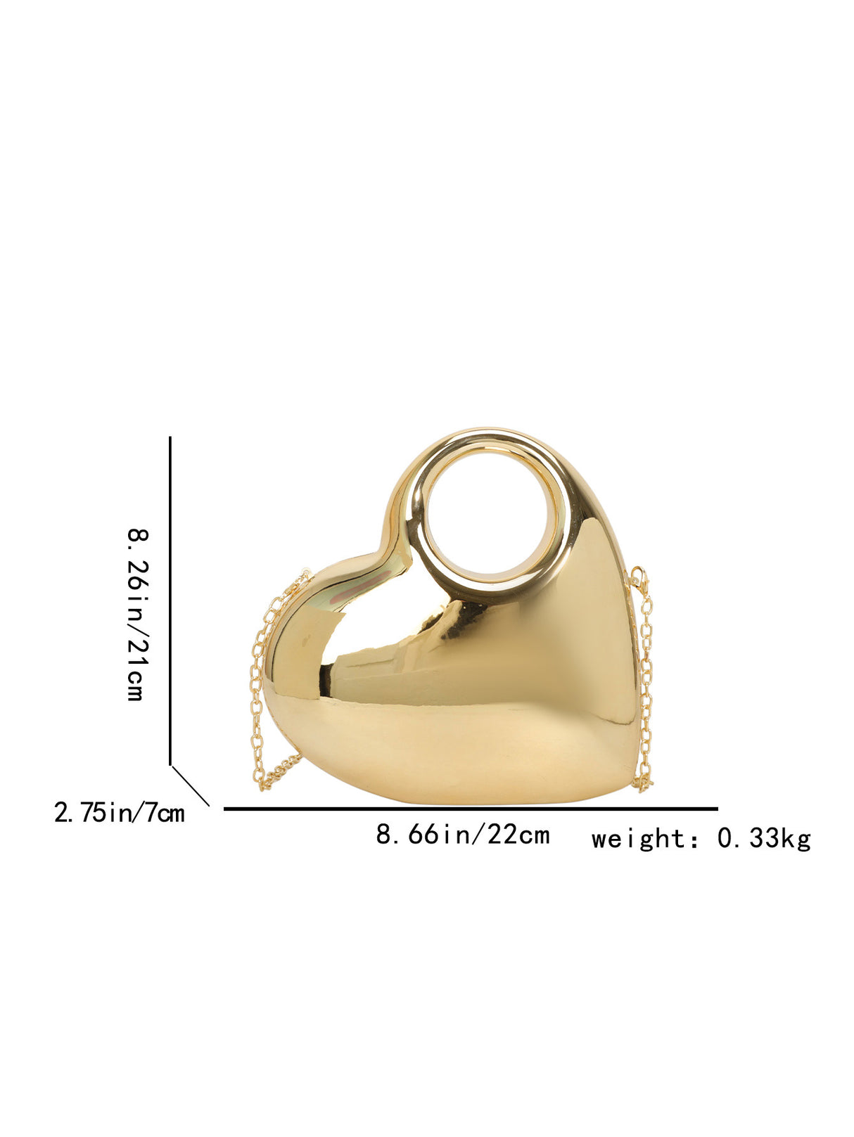 Heart-shaped Evening Shoulder Bag