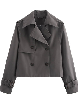 Buttons Short Trench Coats