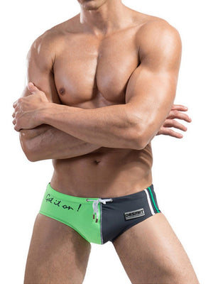 Low Rise Color Matching Beach Triangle Swimming Trunks