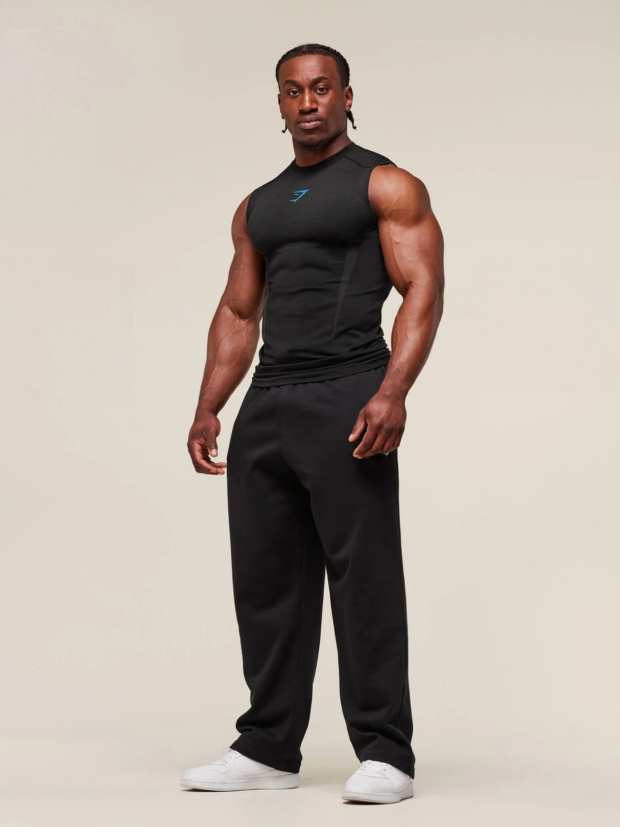 GYMSHARK Fitness Stretch Breathable Tight Tank Tops
