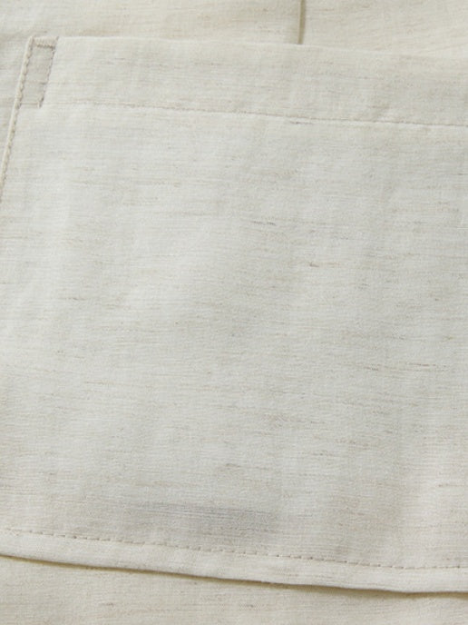 Linen Blend Cooling Sensation Breathable Anti-wrinkle Straight-fit Pants