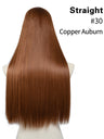 U-shaped Half-head Wig With Seamless Hair Extensions, One-piece Long Straight Wig