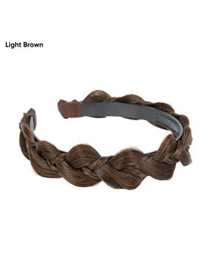 Braided Headband, Wide-brimmed Three-strand Sandwich Wig
