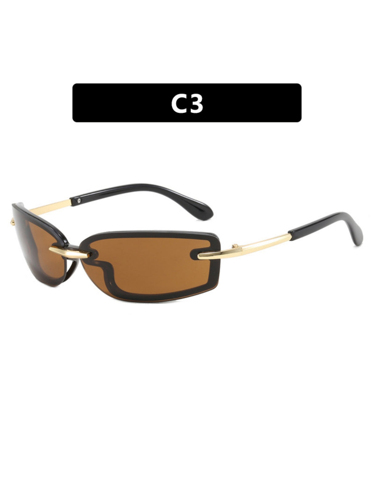 Frameless Square Sunglasses