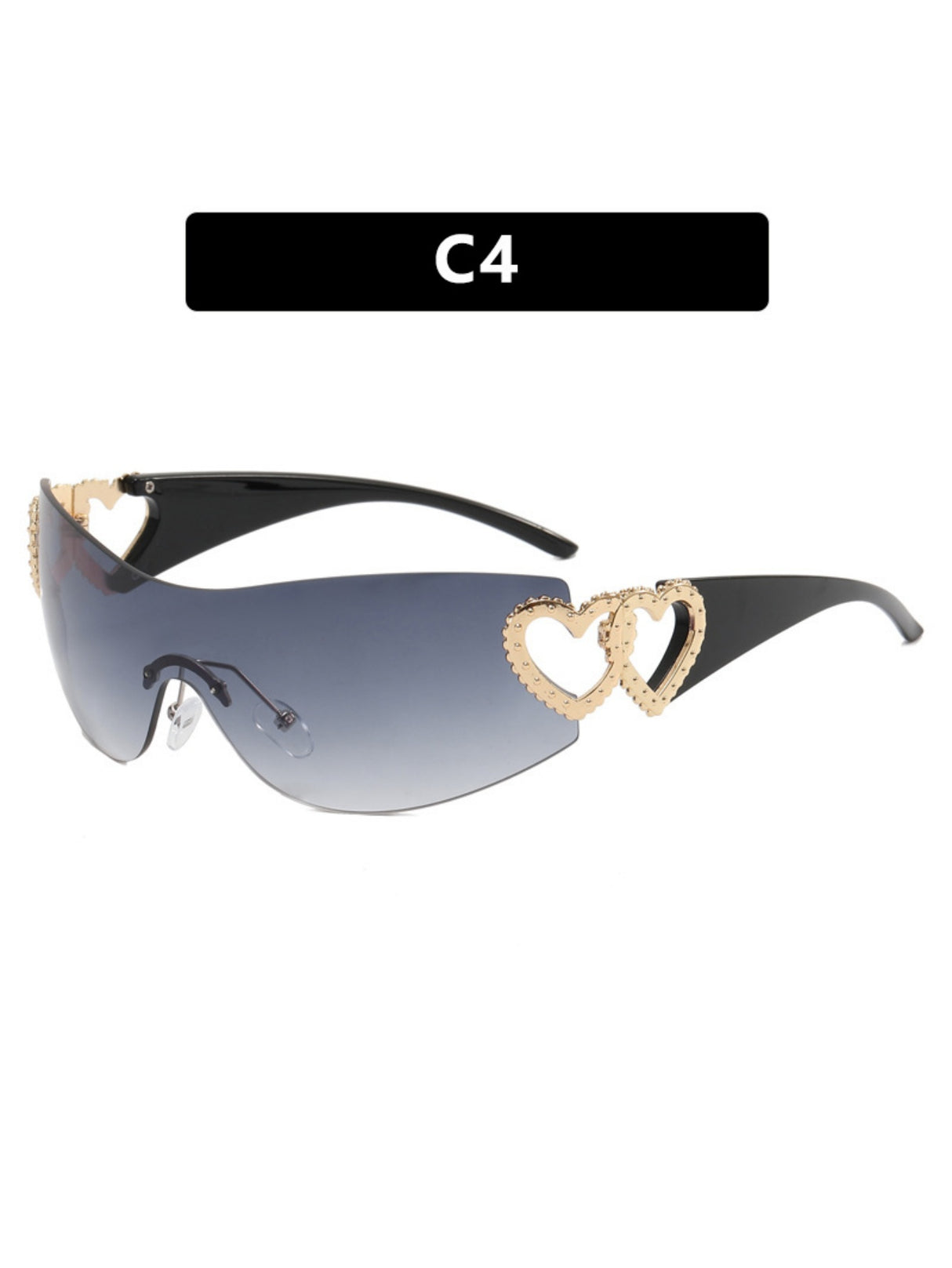 Heart-shaped Frameless Fashion Glasses
