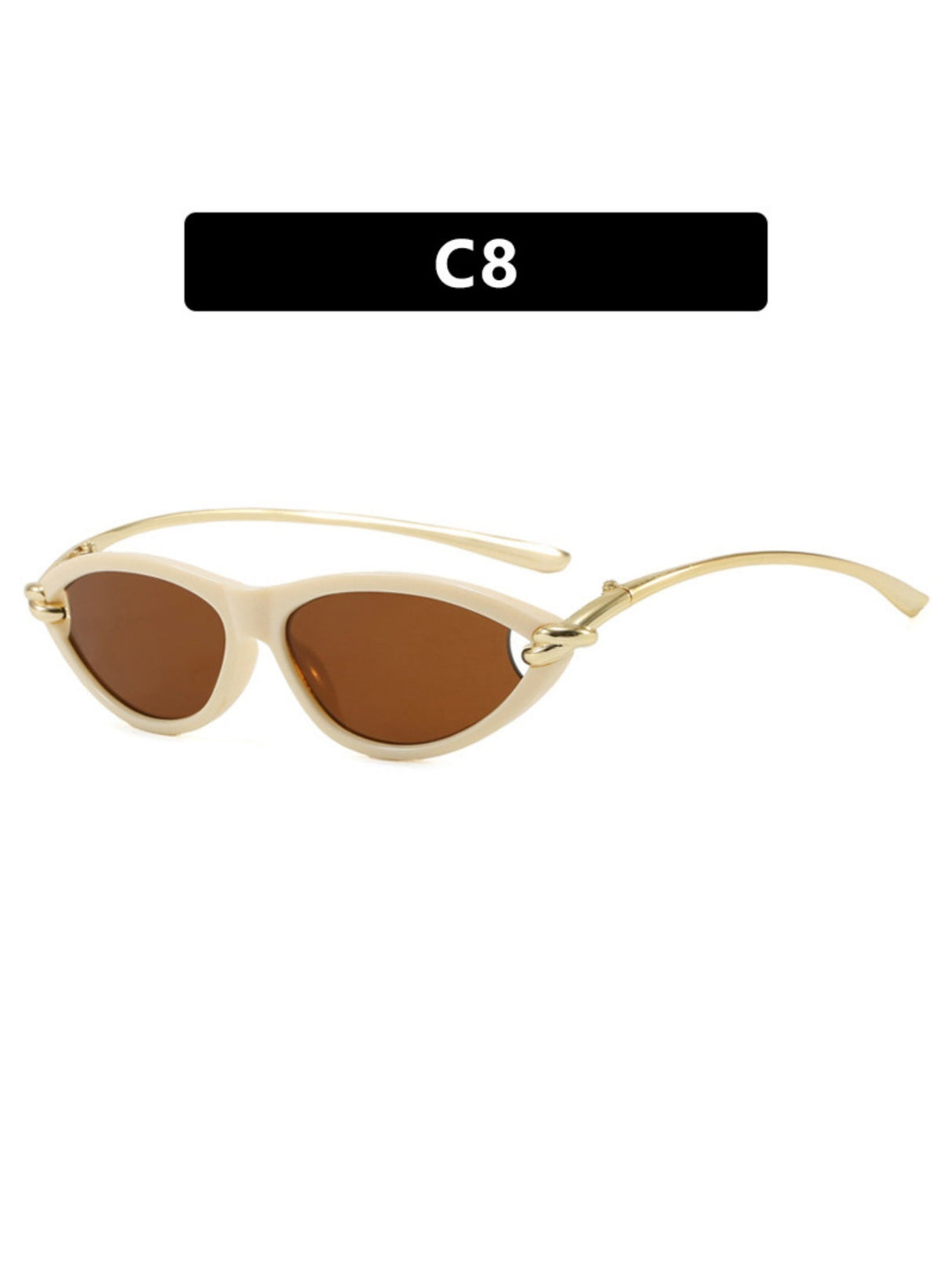 Cat-eye Knot Oval Sunglasses