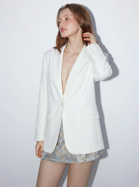 Backless Lace Solid Color Blazers