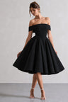 Backless And Off-shoulder Sexy Solid Color Long Dress