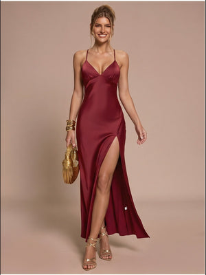 Camisoles Slit Formal Dress Maxi Dresses
