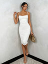 Pleated Hip-hugging Backless Parties Mini&Short Dresses