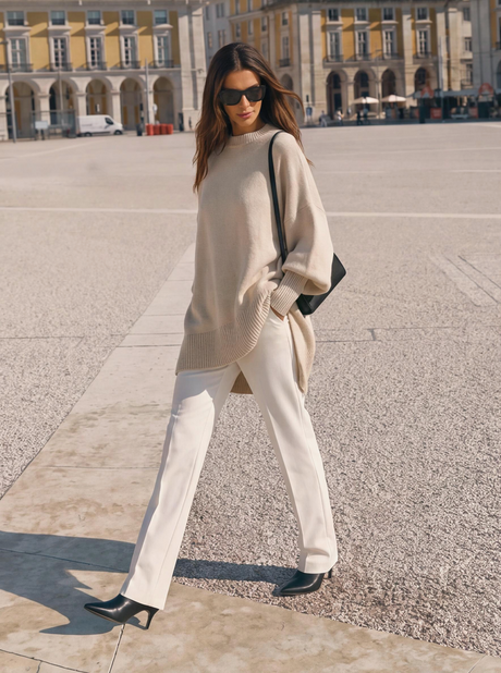 Loose-fit Lazy Longline Knitwear Sweaters