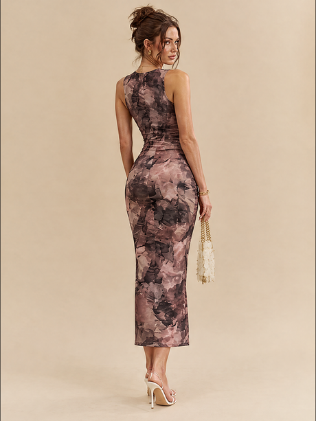 Printed Hip-hugging Sexy Maxi Dresses