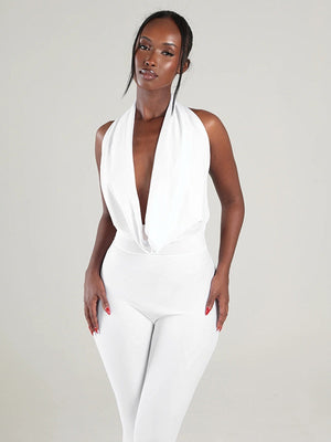 A-line, Backless, Drawstring Bodysuit