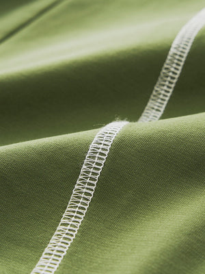 Liber Autumn Neutral wear Half zipper Solid Color T-shirts