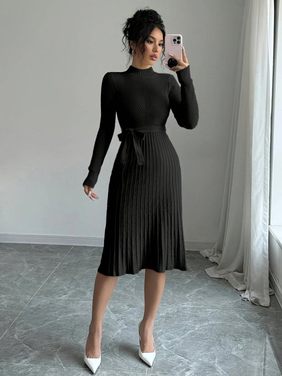 Bandage Slim-fit Knitting Midi Dresses