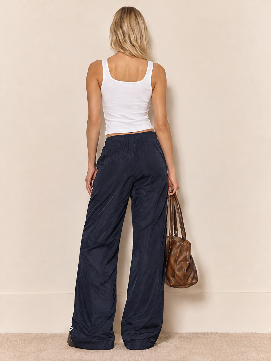 Casual Loose Striped Wide-leg Sweatpants