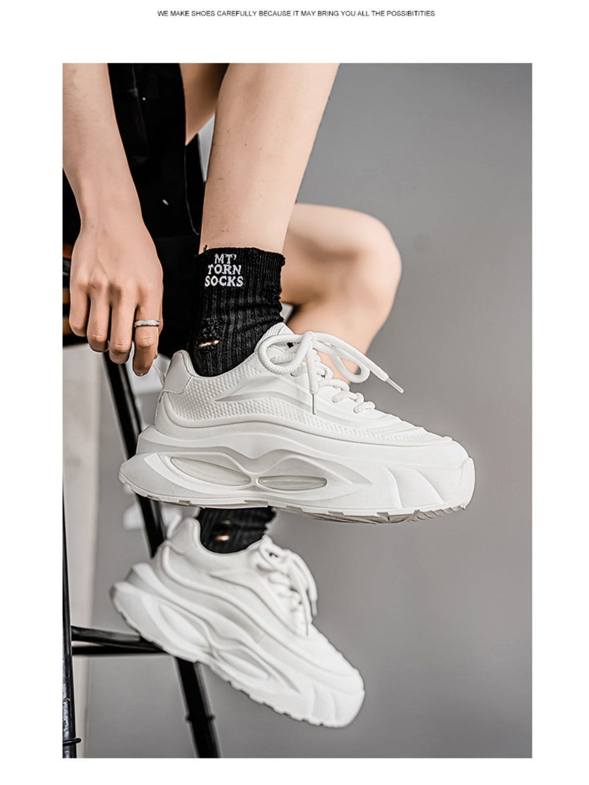 Liber Four Seasons Colorblock Thick-soled Men's Casual Sports Shoes