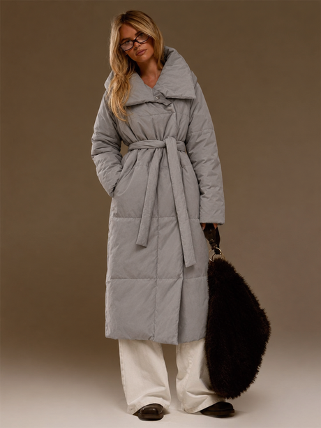 Loose-fitting, Casual, Warm, Long Stand-collar Cotton Coat/long Cotton-padded Jacket