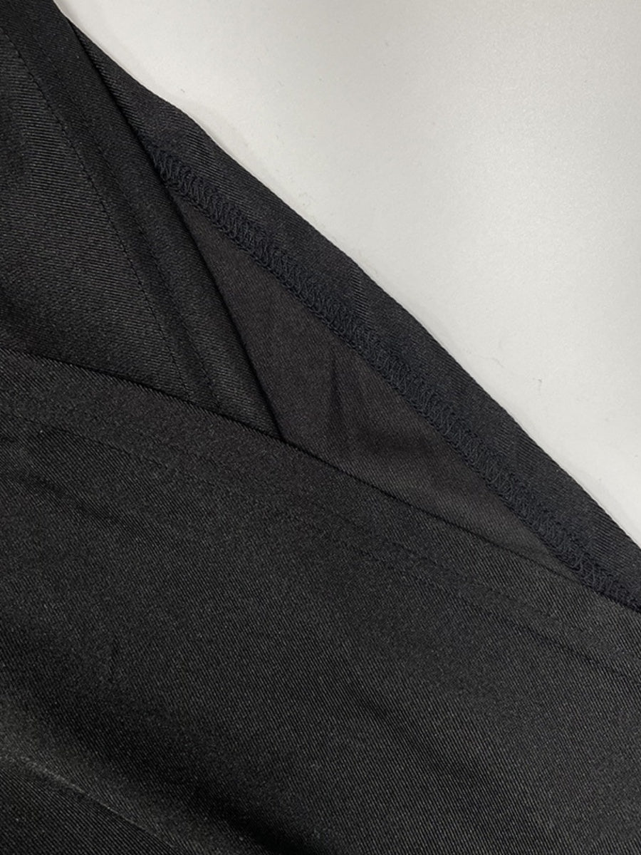 【SHIP AS USUAL】High Neck Bow Long Sleeve Pleated Hip-hugging Mini&Short Dresses