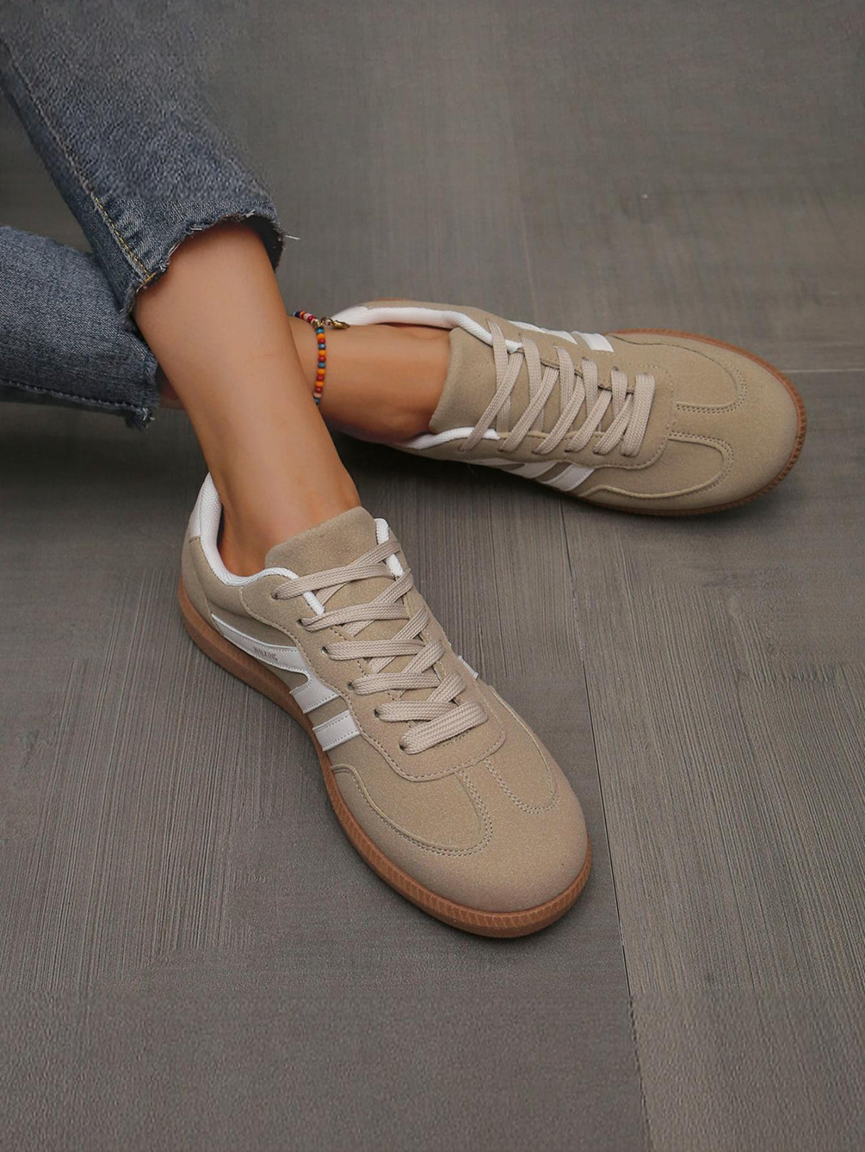 Retro Color-blocked German Training Shoes And Sneakers