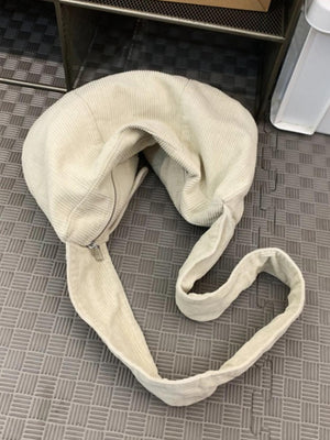 Gestreifte Cord-Umhängetasche