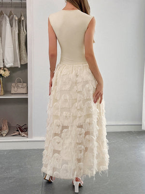 Grace Pleated Splicing Maxi Dresses