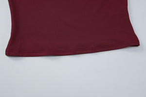 Lace Trim Square Neck Slimming Top