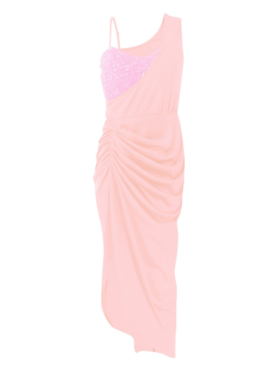 Sequins Slits Splicing Formal Dress Mini&Short Dresses