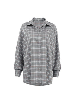 Liber Autumn Women's Buttons Plaid Shirts